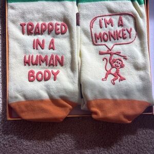 Funny socks for women smart gift series monkeys NWT for cheap